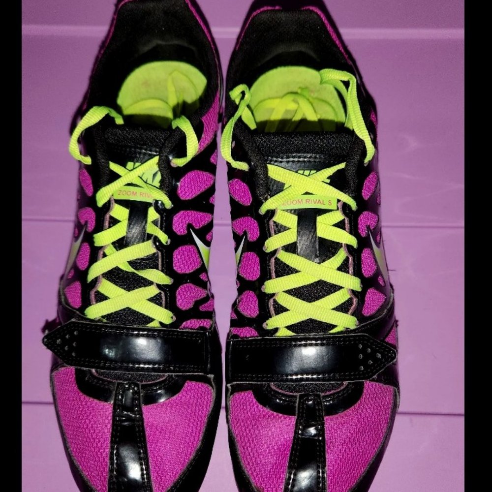 NIKE Zoom Rival S Sprint Track Shoes Women's Size 9.5 456811-530 purple/black